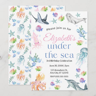 Invitación de Cumpleaños Bajo el Mar