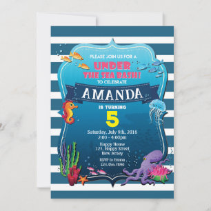 Invitación de cumpleaños bajo el mar