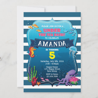 Invitación de cumpleaños bajo el mar