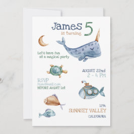 Invitación de cumpleaños bajo el mar