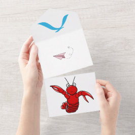 Invitación de cumpleaños bajo el mar - Tarjeta pla