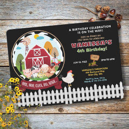 Invitación de Cumpleaños Barnyard Bash