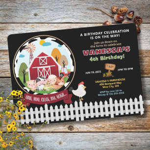 Invitación de Cumpleaños Barnyard Bash