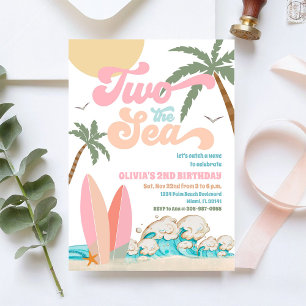 Invitación de cumpleaños Beach Wave 2do
