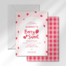 Invitación de cumpleaños Berry Sweet
