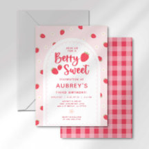 Invitación de cumpleaños Berry Sweet