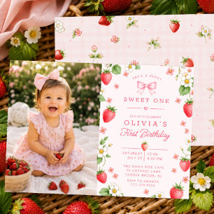 Invitación de cumpleaños Berry Sweet One