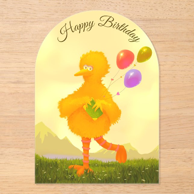 Invitación de Cumpleaños Big Bird (Anverso)