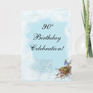 Invitación de cumpleaños Bluebird y Nest