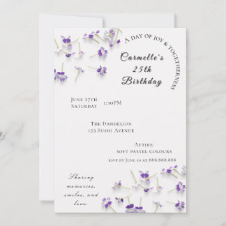 Invitación de cumpleaños/boda floral chic 