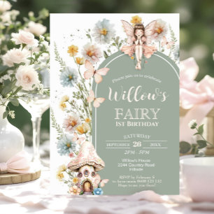Invitación de cumpleaños BOHO Fairy 1er cumpleaños