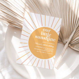 invitación de cumpleaños boho nuestra pequeña suns