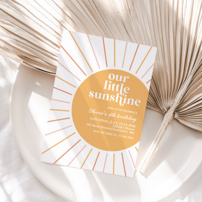 invitación de cumpleaños boho nuestra pequeña suns (Subido por el creador)