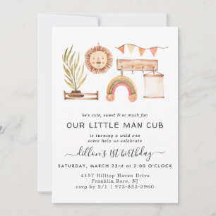 Invitación de cumpleaños Boho Nursery