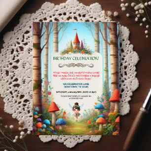 Invitación de cumpleaños Bosque de Cuento de Hadas