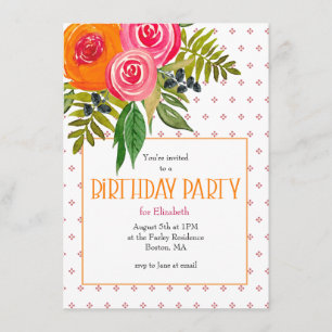 Invitación de cumpleaños brillante