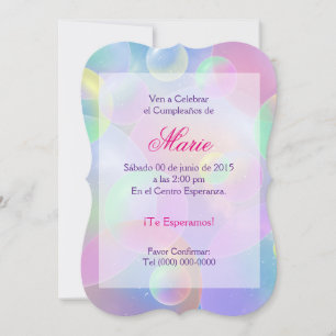 Invitación de cumpleaños - Burbujas