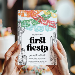 Invitación de cumpleaños Cactus First Fiesta