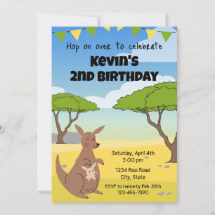 Invitación de cumpleaños canguro