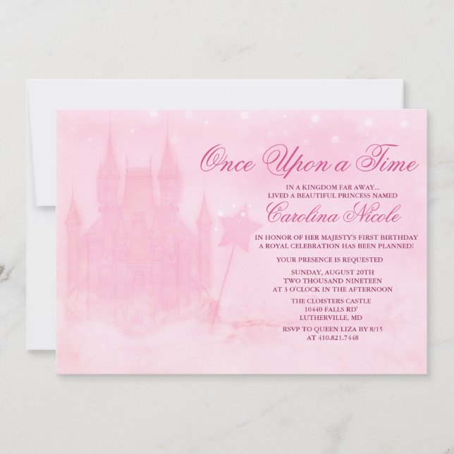 INVITACIÓN DE CUMPLEAÑOS CASTILLO DE CUENTO DE HAD (Anverso)