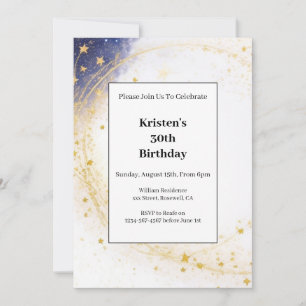 Invitación de cumpleaños celestial