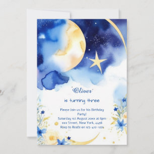 Invitación de cumpleaños celestial