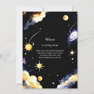 Invitación de cumpleaños celestial