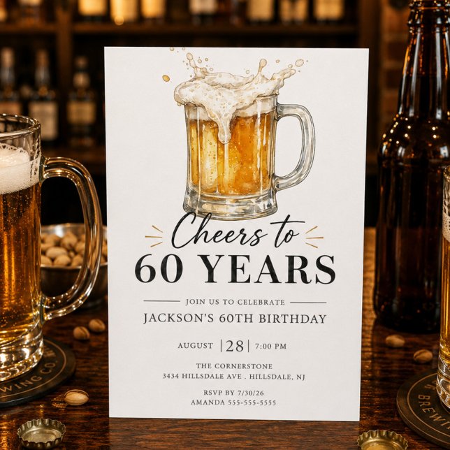 Invitación de cumpleaños Cheers a 60 años (Subido por el creador)