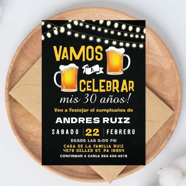 Invitación de cumpleaños Cheers & Beers Invitación (Subido por el creador)