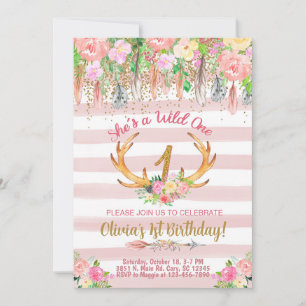 Invitación de cumpleaños chica de los salvajes de 