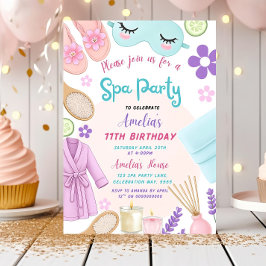 Invitación de cumpleaños, Chica de Spa, Fiesta