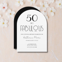 Invitación de cumpleaños cincuenta y fabuloso cinc
