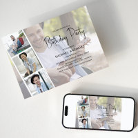Invitación de cumpleaños | Collage de fotos | Unis