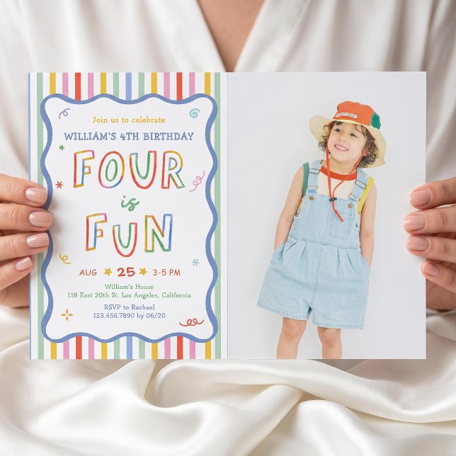 Invitación de cumpleaños colorida divertida a los  (Subido por el creador)