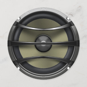 Invitación de cumpleaños con altavoz de música red