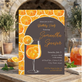 Invitación de cumpleaños con Aperol Spritz