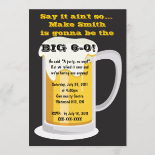 Invitación de cumpleaños con cerveza