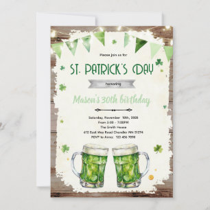invitación de cumpleaños con cerveza para el día d