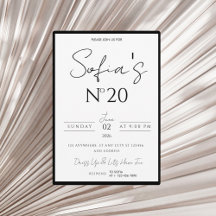 Invitación de cumpleaños con dinero antiguo, elega