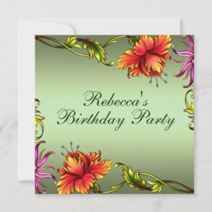Invitación de cumpleaños con diseño de explosión d