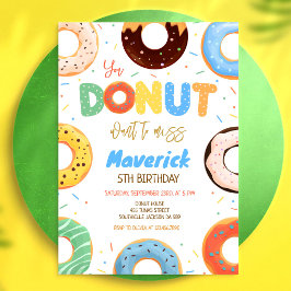 Invitación de cumpleaños con donas
