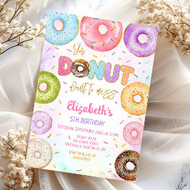 Invitación de cumpleaños con donas