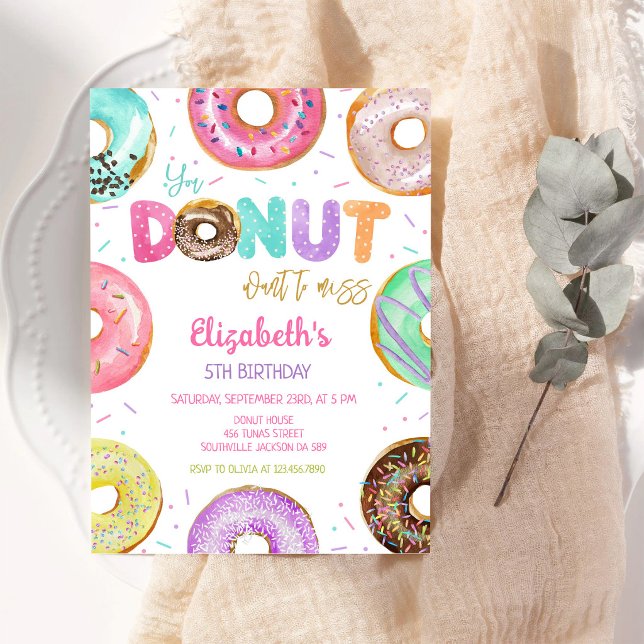 Invitación de cumpleaños con donas (Subido por el creador)