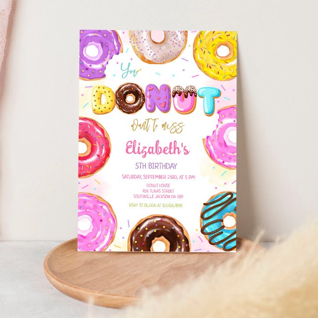 Invitación de cumpleaños con donas (Subido por el creador)