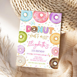 Invitación de cumpleaños con donas