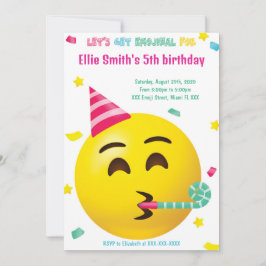 Invitación de cumpleaños con Emoji