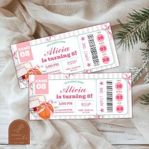 Invitación de cumpleaños con entrada para balonces