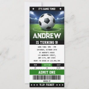 Invitación de cumpleaños con entrada personalizada