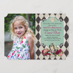Invitación de Cumpleaños con Foto de Alicia en el 