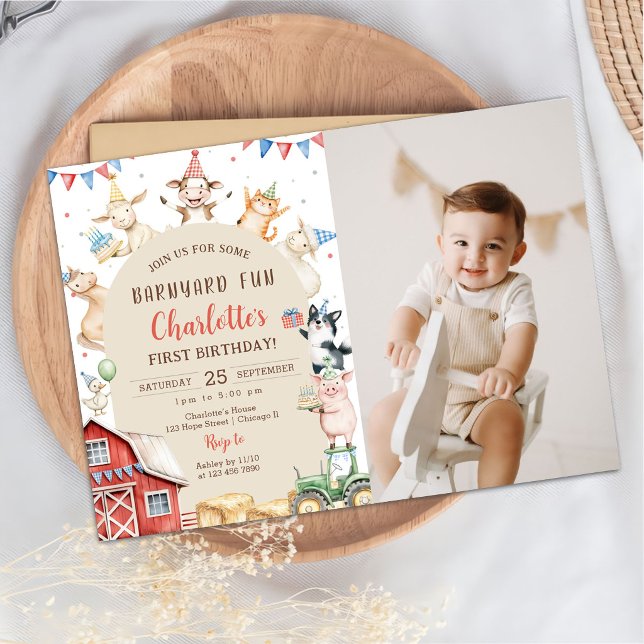 Invitación de cumpleaños con foto de animales de g (Subido por el creador)
